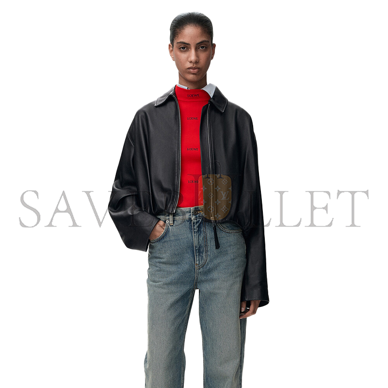 LOEWE DRAPED JACKET IN NAPPA LAMBSKIN S540Y34L30